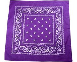 Zac's Alter Ego Bandana Paisley Paars/Wit