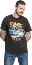 Back To The Future Heren Tshirt -S- Time Zwart
