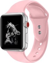 Shop4 - Bandje voor Apple Watch 1 38mm - Small Siliconen Roze