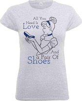 Disney Cinderella Dames Tshirt -XL- Princess Cinderella Grijs