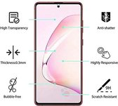 2x Screenprotector Tempered Glass Glazen Gehard Screen Protector 2.5D 9H (0.3mm) - Glasplaatje Geschikt voor: Samsung Galaxy Note 10 lite