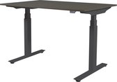 Zit Sta Bureau - Plus Elek 140x80 logan eik -zwart frame