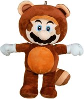 Nintendo Super Mario - Mario Raccoon / Tanooki - Pluche Knuffel - 30cm