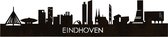 Skyline Eindhoven Zwart hout - 100 cm - Woondecoratie design - Wanddecoratie - WoodWideCities