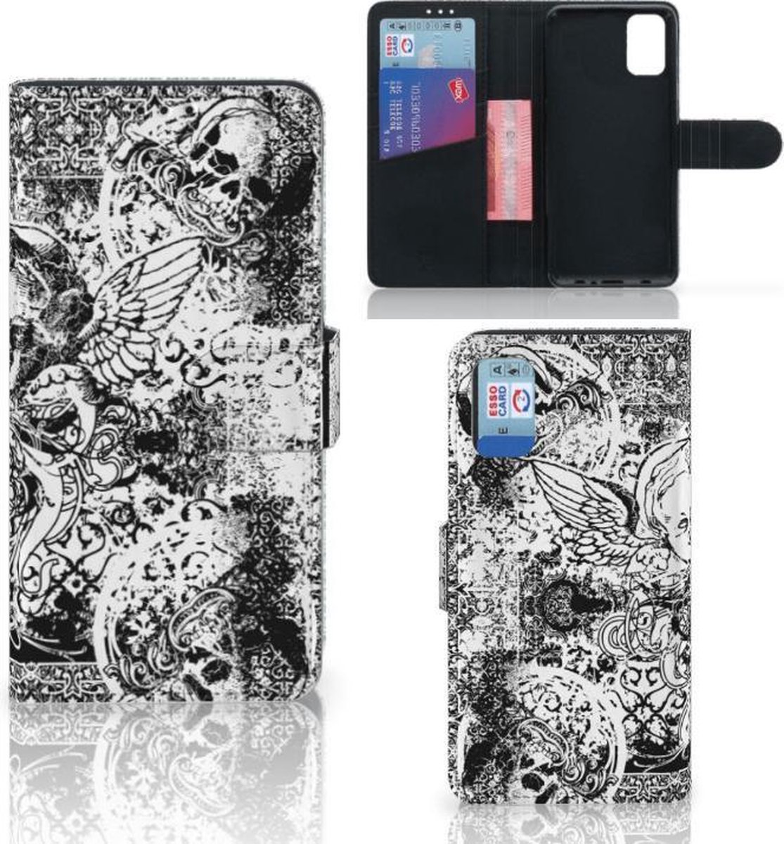 Telefoonhoesje met Naam Samsung Galaxy A41 Skulls Angel