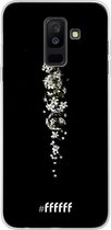 6F hoesje - geschikt voor Samsung Galaxy A6 Plus (2018) -  Transparant TPU Case - White flowers in the dark #ffffff