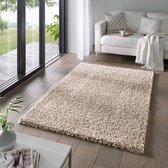 Hoogpolig vloerkleed effen Classic - beige 90x300 cm