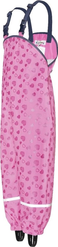 Playshoes - Regentuinbroek voor kinderen - Hartendief - Roze - maat 98cm
