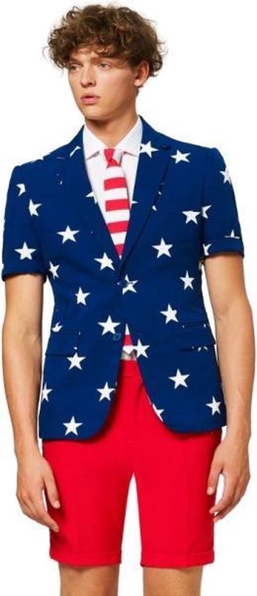 OppoSuits Stars and Stripes - Mannen Zomer Kostuum - Gekleurd - Feest - Maat 56