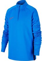 Nike dri-fit academy junior drill top in de kleur blauw.