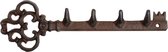 Gietijzeren sleutelrekje met 4 haken - 30 cm - Sleutels opbergen