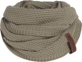 Knit Factory Coco Gebreide Colsjaal - Ronde Sjaal - Nekwarmer - Wollen Sjaal - Groene Colsjaal - Dames sjaal - Heren sjaal - Unisex - Olive - One Size