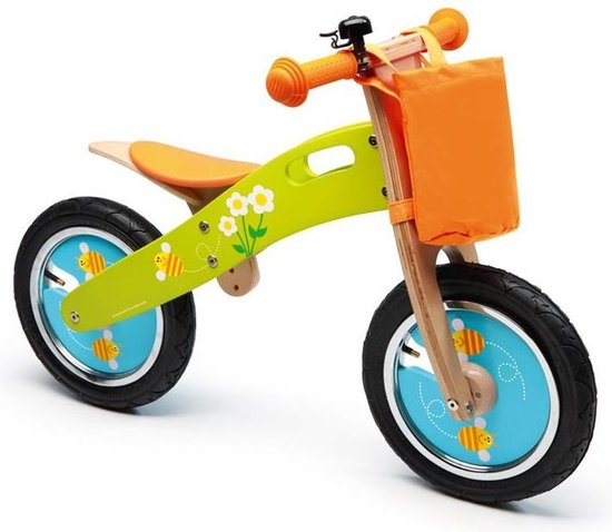 Scratch Loopfiets Hout Bloemetjes en bijtjes van Scratch — afbeelding 3