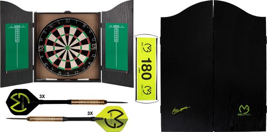 Afbeelding van het spel XQ Max - Michael van Gerwen - Home darts centre - dart kabinet - inclusief - dartpijlen - dartbord - en accessoires - kabinet - starter set - handtekening