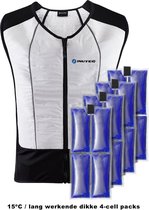 Inuteq Inuteq Compleet BodyCool Hybrid PCM + H2O Koelvest - Maat: S - Kleur: Wit Maat: S -Wit - 15C / 4 Cell
