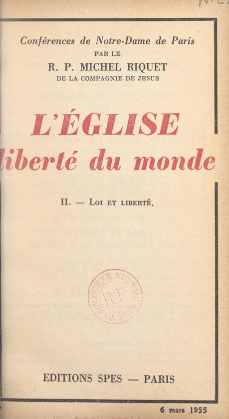 L'Église, liberté du monde (2). Loi et liberté