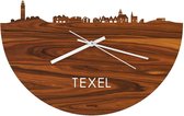 Skyline Klok Texel Palissander hout - Ø 40 cm - Woondecoratie - Wand decoratie woonkamer - WoodWideCities