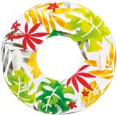 Opblaasbare bladeren zwemband/zwemring 97 cm - Zwembenodigdheden - Zwemringen - Tropisch thema - Blad zwembanden voor kinderen en volwassenen