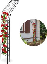 Relaxdays rozenboog muur - klimplantenrek - plantensteun - tuinboog - decoratie - metaal