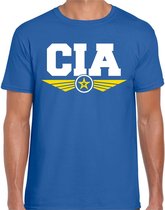 CIA agent verkleed t-shirt blauw voor heren - geheime dienst - verkleedkleding / tekst shirt M