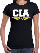 CIA agent tekst t-shirt zwart voor dames XS
