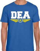 DEA agent tekst t-shirt blauw voor heren 2XL