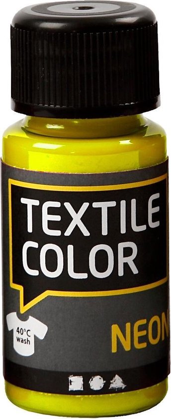 Textielverf - Neon Geel - Creotime - 50 ml | bol
