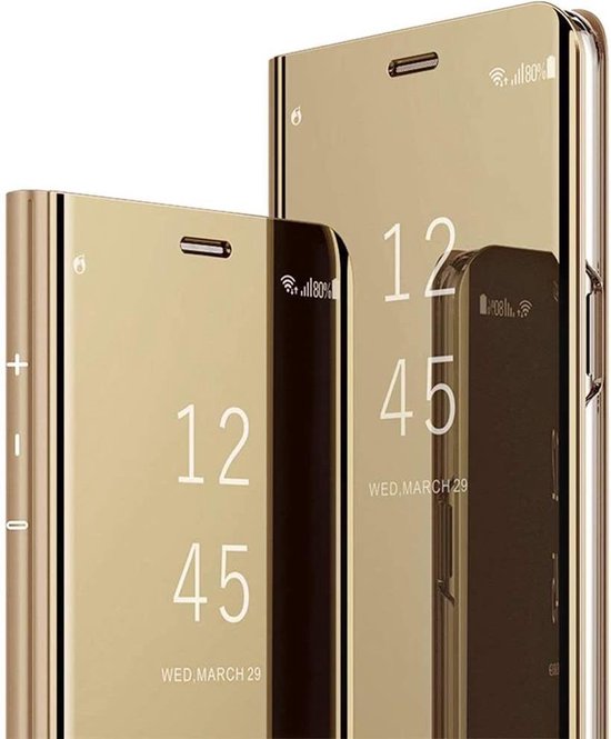 Samsung Galaxy S20 Hoesje - Clear View Cover - Goud | bol.com