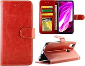 Voor Vivo Y97 Crazy Horse Texture Leather Horizontale Flip Beschermhoes met houder & kaartsleuven & portemonnee & fotolijst (bruin)