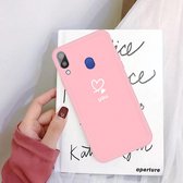 Voor Galaxy A30 Love Heart You Pattern Frosted TPU beschermhoes (roze)