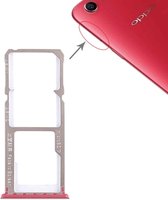 2 x SIM-kaartvak + Micro SD-kaartlade voor OPPO A1 (rood)