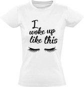 I woke up like this t-shirt dames | grappig | cadeau | maat L