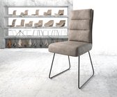 Gestoffeerde-stoel Pela-Flex slipframe zwart taupe vintage pocketveer kern