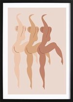 Dancing Curves Poster (21x29,7cm) - Wallified - Abstract - Poster - Print - Wall-Art - Woondecoratie - Kunst - Posters