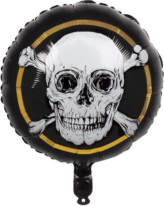 Boland - Decoratie - Piraten Helium Ballon Doodskop 45cm leeg
