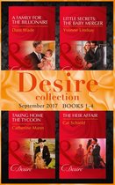 Desire September 2017 Books 1 -4: A Family for the Billionaire (Billionaires and Babies) / Little Secrets: The Baby Merger (Little Secrets) / Taking Home the Tycoon (Texas Cattleman's Club: Blackmail) / The Heir Affair (Las Vegas Nights)