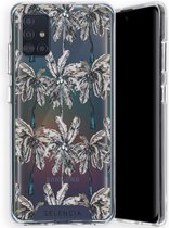 Selencia Zarya Fashion Extra Beschermende Backcover Samsung Galaxy A51 hoesje - Palmtree