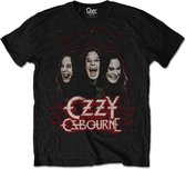 Ozzy Osbourne Heren Tshirt -S- Crows & Bars Zwart