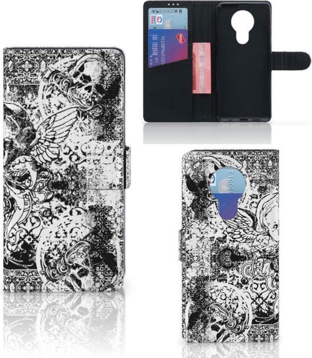 Telefoonhoesje met Naam Nokia 5.3 Skulls Angel