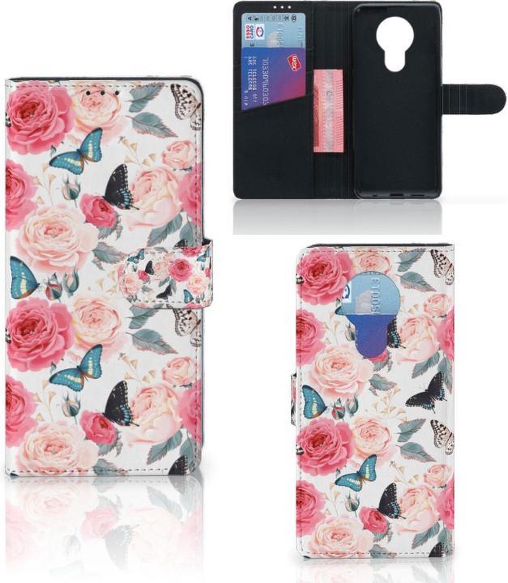 Nokia 5.3 Hoesje Butterfly Roses