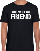 I am the friend zwart fun t-shirt voor heren S