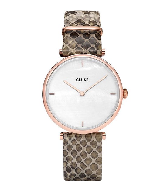 bol.com | CLUSE Horloges Triomphe Rose Gold Plated White Pearl