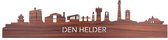 Skyline Den Helder Palissander hout - 120 cm - Woondecoratie design - Wanddecoratie met LED verlichting