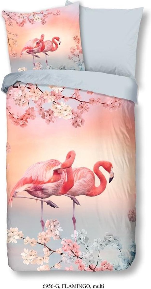 binnenkort avond hek Good Morning Flamingo Dekbedovertrek nr.6956 - Katoen - Tweepersoons -  200x200/220 cm... | bol.com