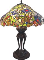 Tafellamp Tiffany ø 57*83 cm E27/max 3*40W | Multi | 5LL-6055 | Clayre & Eef
