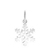 Lucardi Dames Zilveren hanger sneeuwvlok - Hanger - 925 Zilver - Zilverkleurig