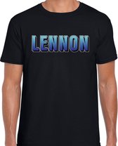 Lennon muziek kado t-shirt zwart heren - fan shirt - verjaardag / cadeau t-shirt L