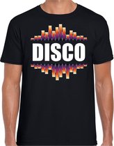 Disco fun tekst t-shirt zwart heren XL