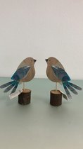 Decoratie vogel (twee stuks)