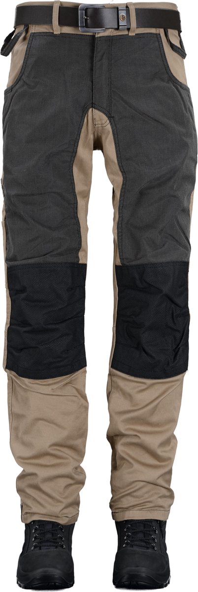 Beckum Workwear EBT07 Basis broek met B-Protect knie en speciale Kevlar bovenbeen Khaki 44 36